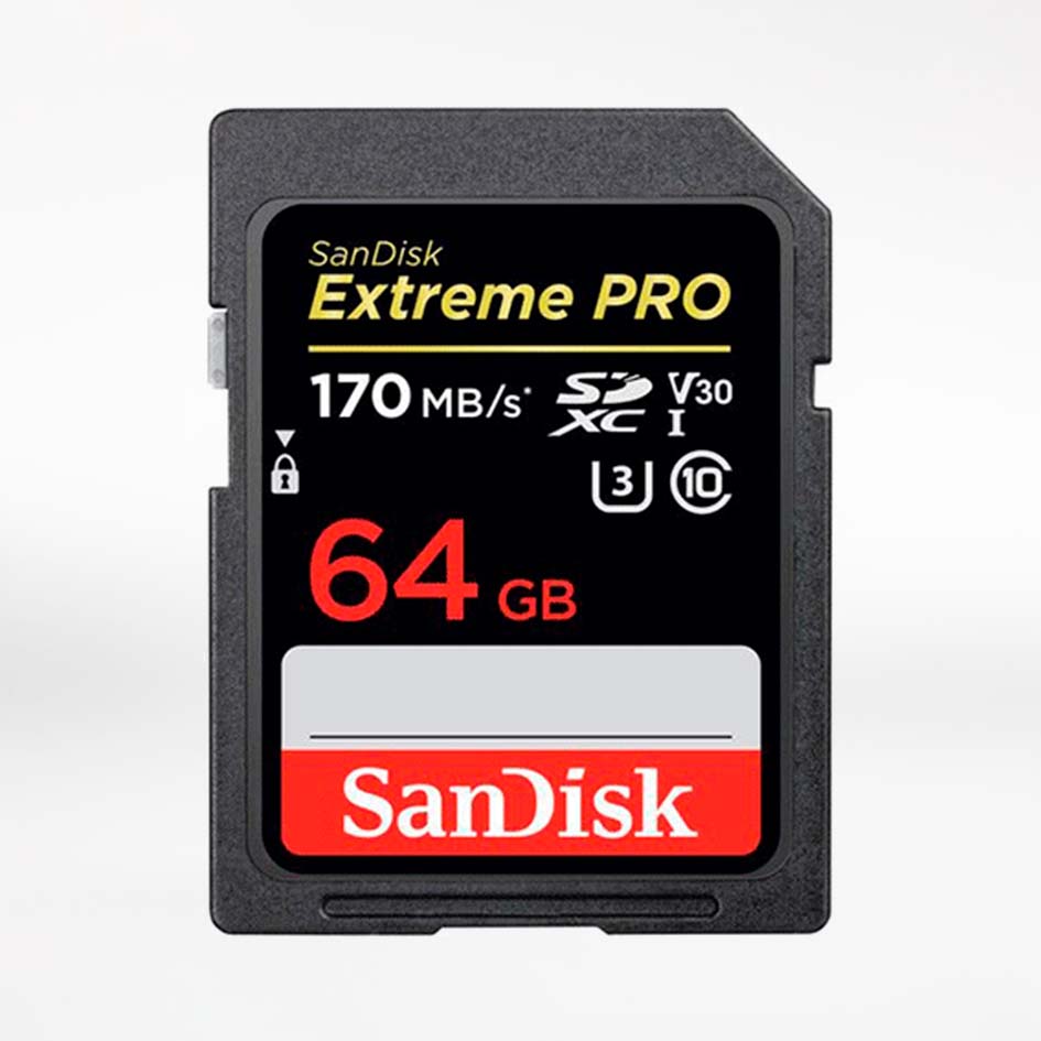 Cartão de memória SanDisk 64GB 170MBb/s